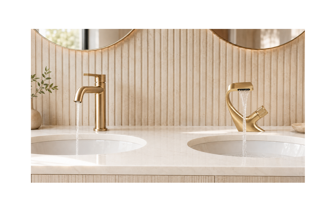 standard-vs-waterfall-bathroom-faucets-brushed-gold