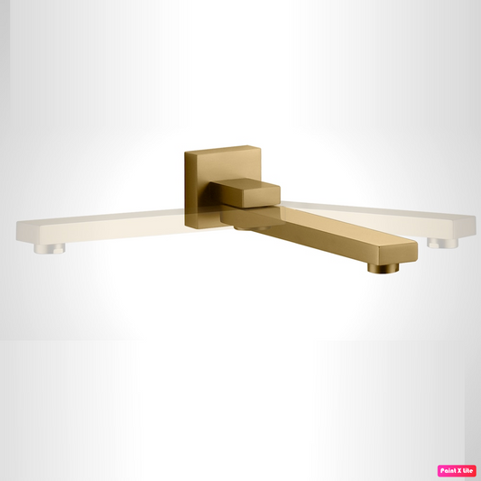 Tub Filler Spout Swinging Wall Mounted 10 Inches Brushed Gold Finish