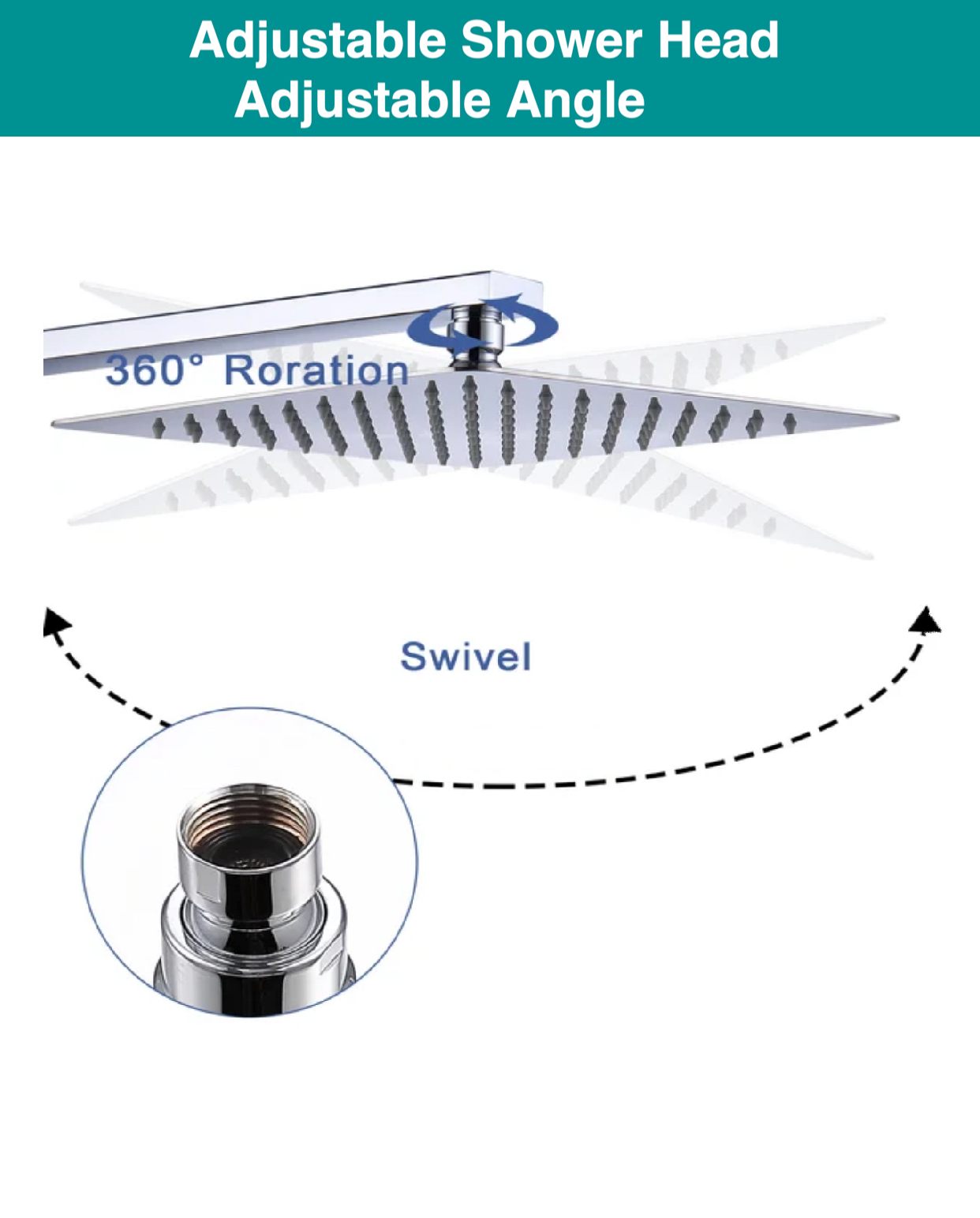 MAX Faucets Wall-Mounted Shower System Set - Four-Way with Pressure Balance Valve & 4 Body Jets Massage (Brushed Nickel)