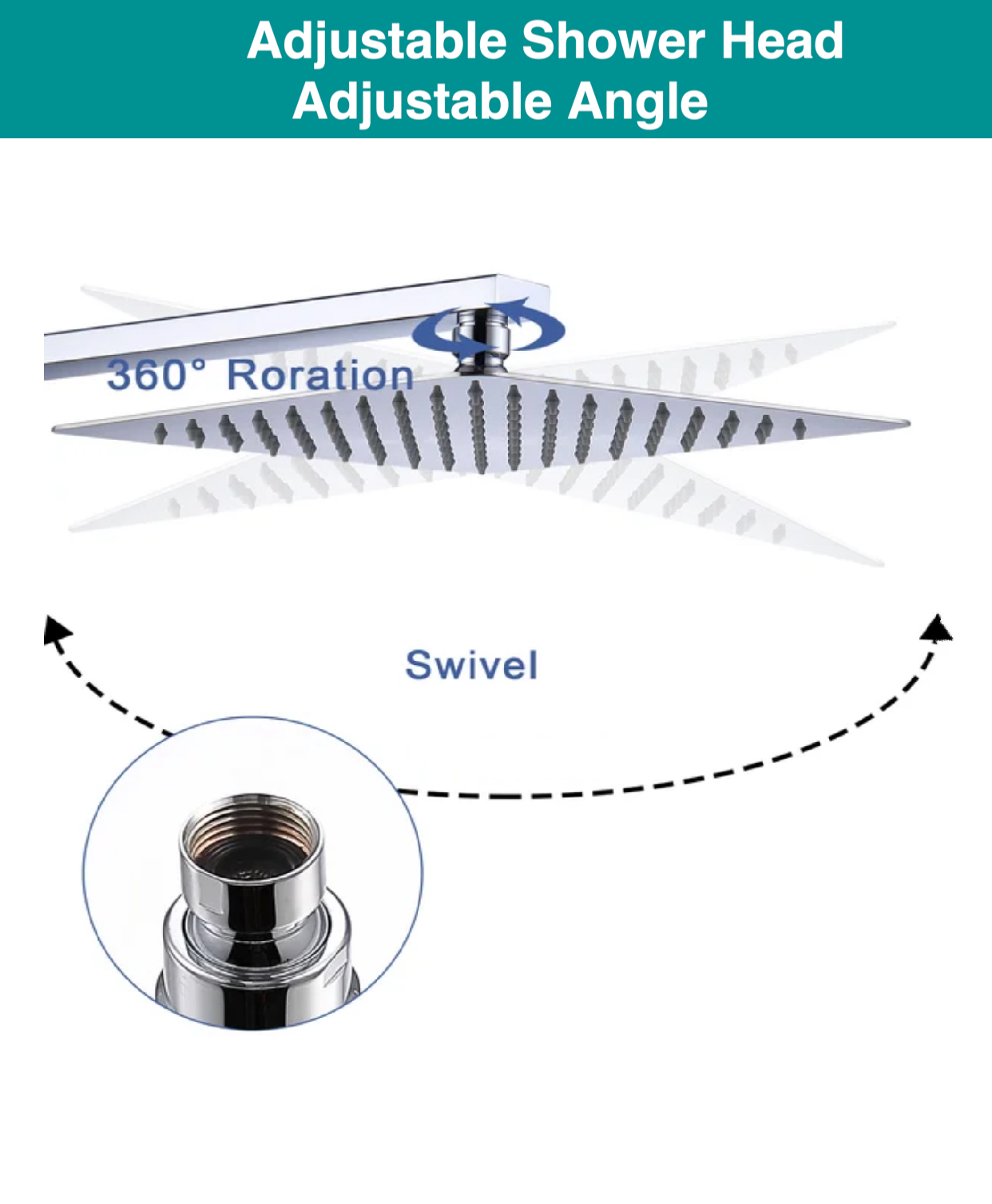 Tub Shower System Three Functions With Pressure-balance Valve Brushed Nickel Finish Square Design