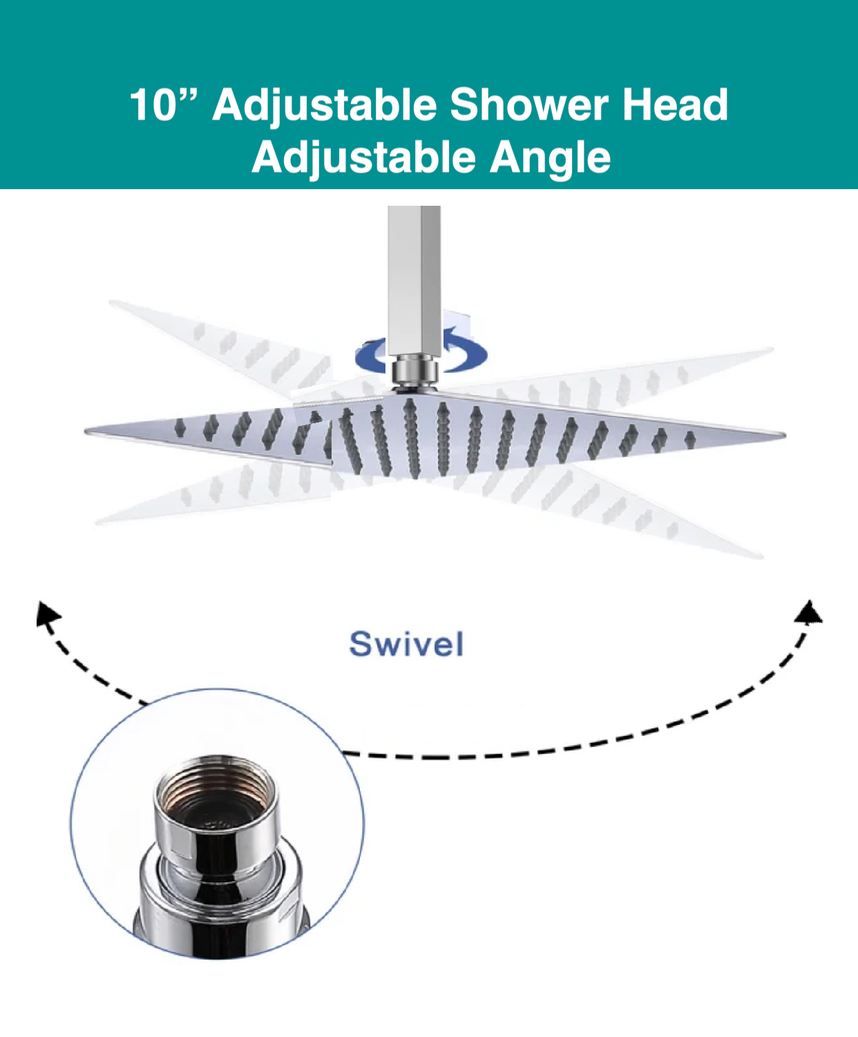 Ceiling Bathtub-Shower System Two Function Swirling Spout With Pressure-Balance Valve Brushed Nickel Finish Square Design