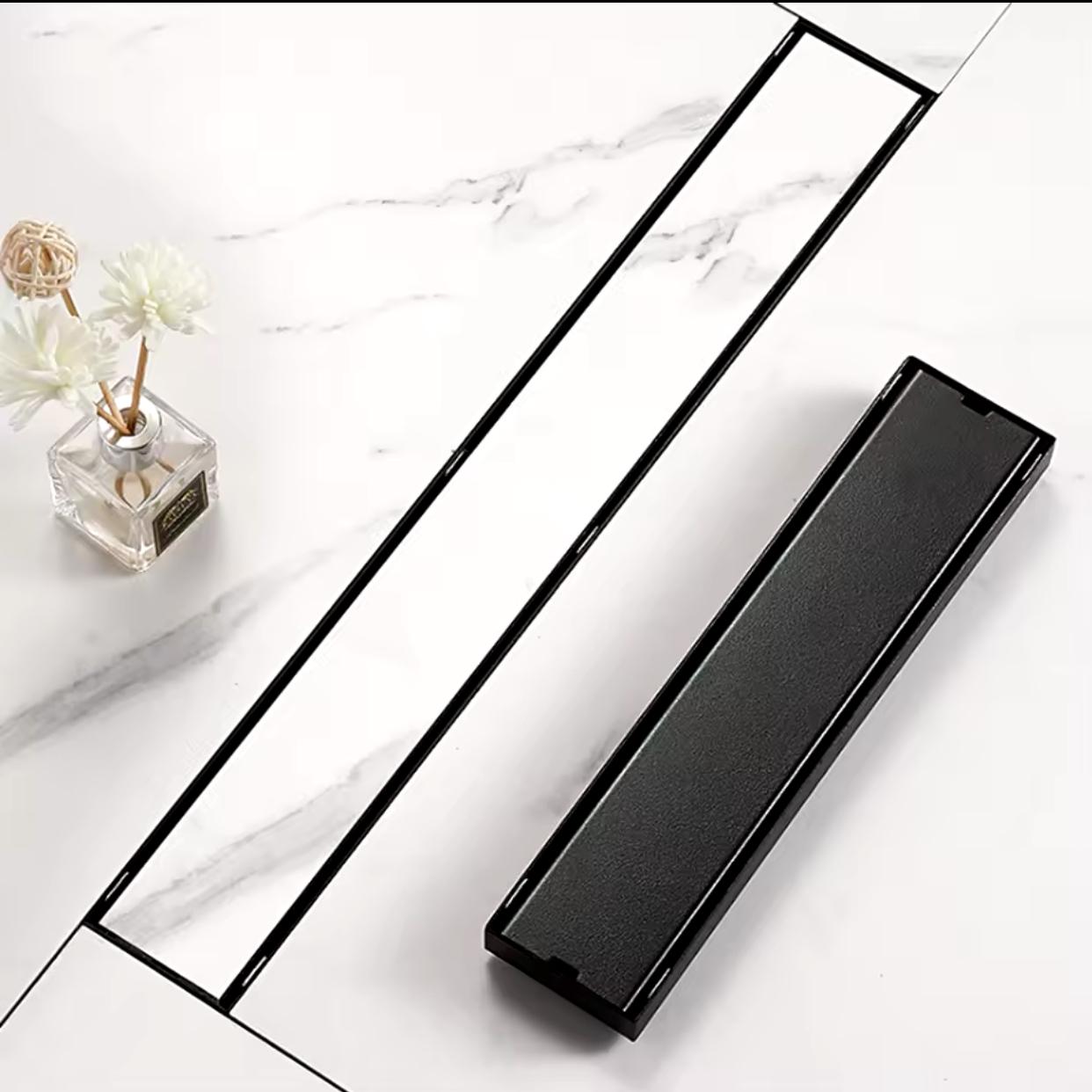 MAX Faucets | 36-Inch Linear Shower Drain with Cover – Matte Black Finish