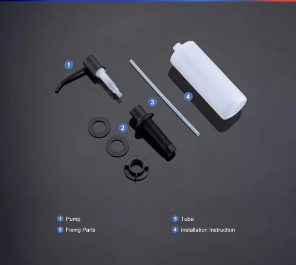 Soap & Lotion Dispenser Matte Black Finish