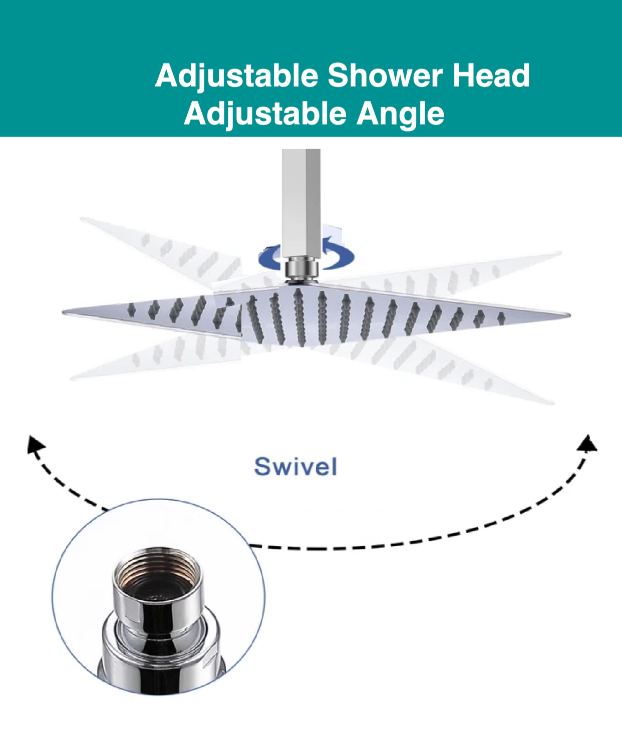 Ceiling Thermostatic Shower System Two Functions With Hand-Held Slide Bar and Pressure-Balance Valve Brushed Nickel
