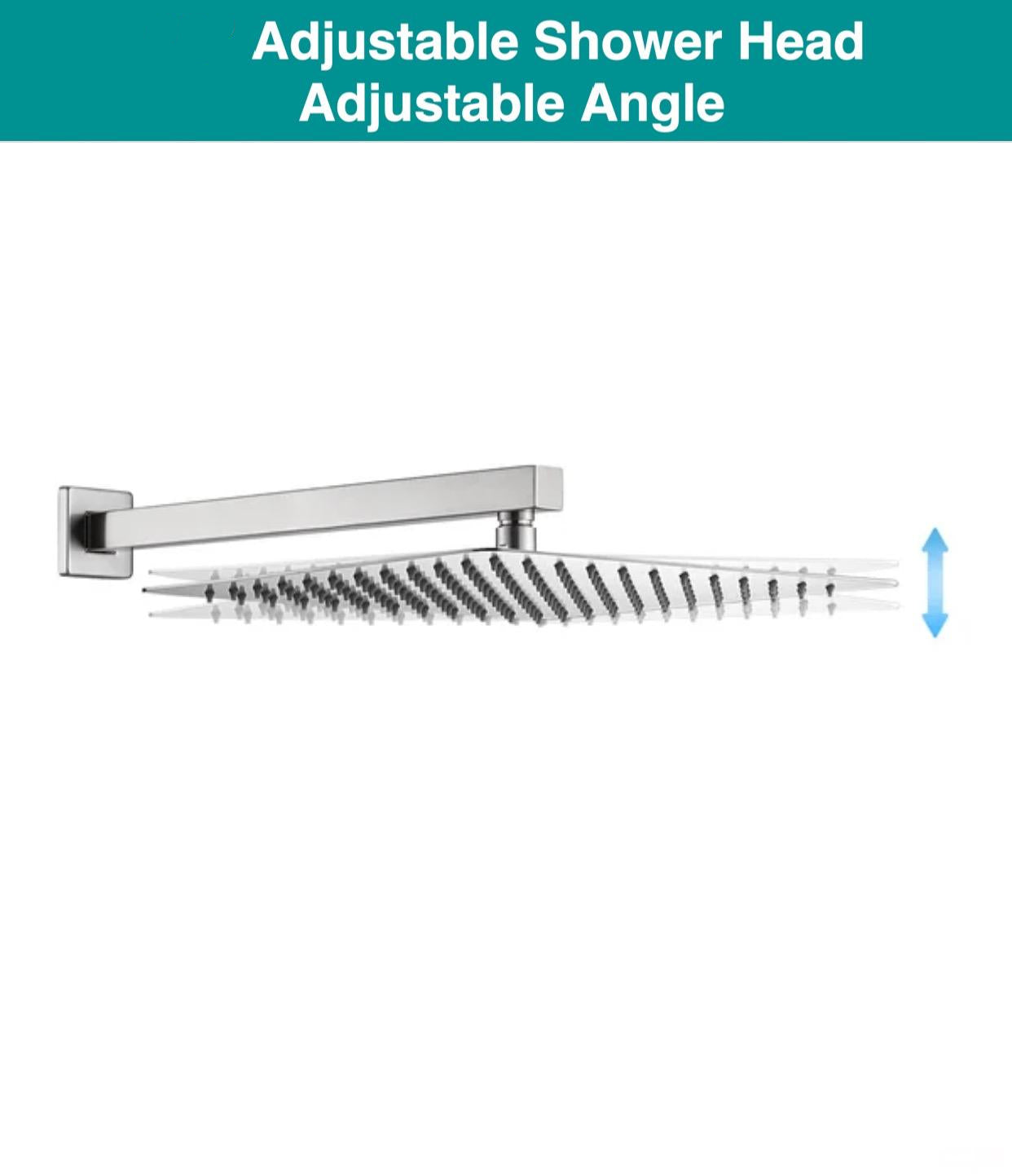 Wall Thermostatic Shower System Two Function With 4 Body Jets and Valve Chrome Finish