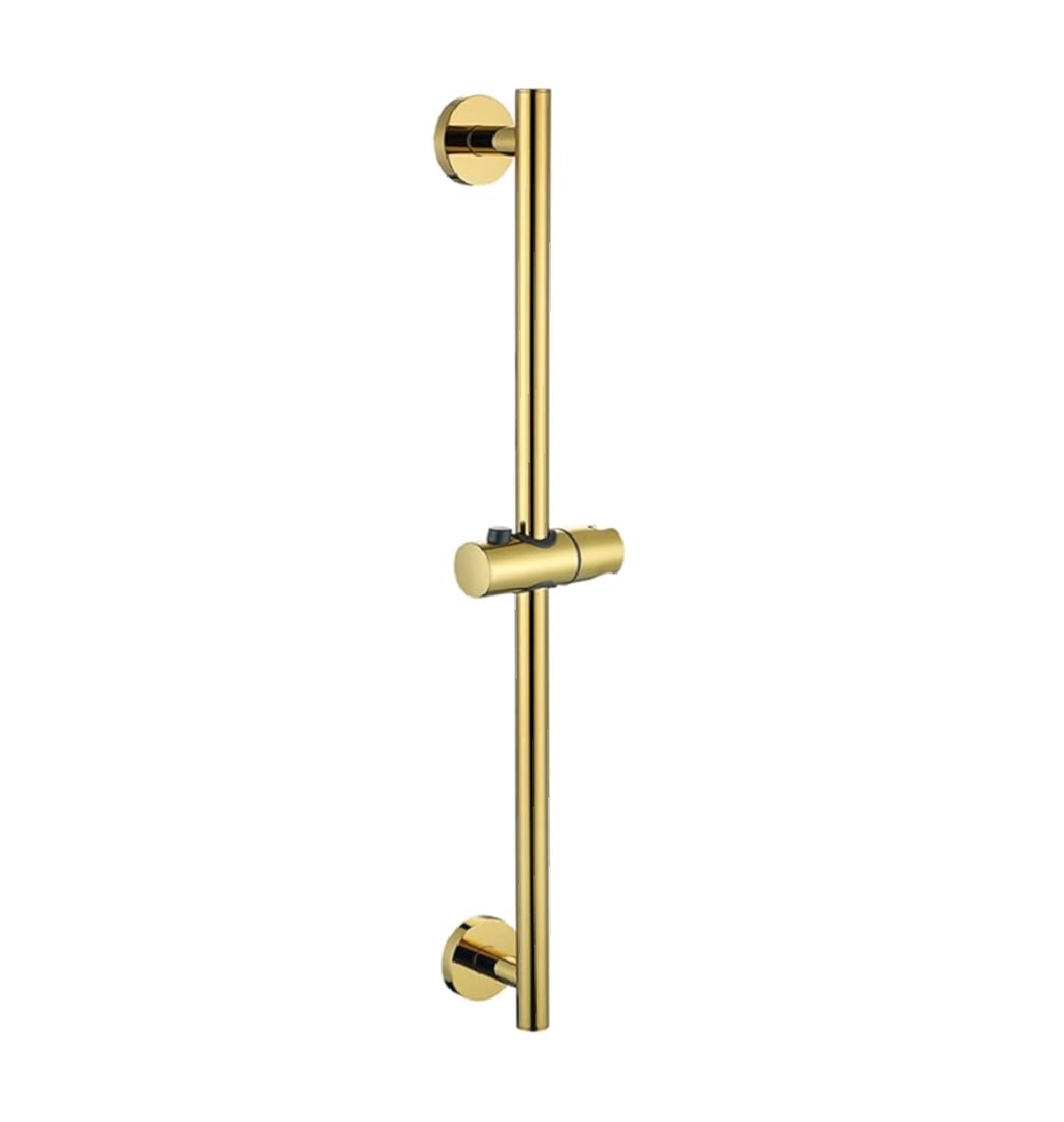Round Single-Setting Slide Bar Adjustable Wall Mounted Brushed Gold Finish