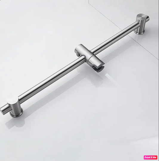 Round Single-Setting Slide Bar Adjustable Wall Mounted Brushed Nickel Finish