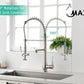 Pre-Rinse Kitchen Faucet Chef Style Pull-Down With Separate Pot Filler Spout Brushed Nickel 22"