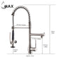 Pre-Rinse Kitchen Faucet Chef Style Pull-Down With Separate Pot Filler Spout Brushed Nickel 22"