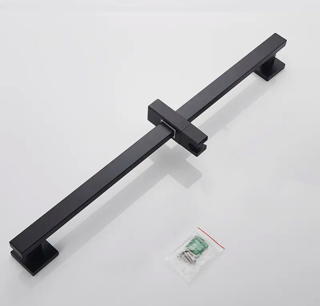 Square Single-Setting Slide Bar – Matte Black Finish