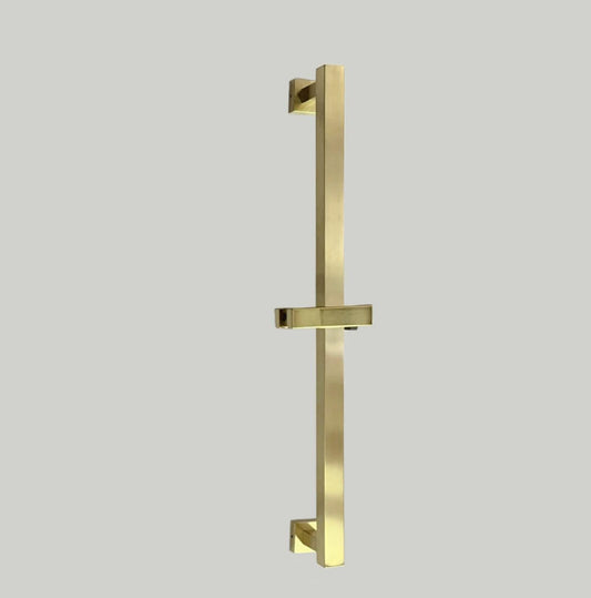 Square Single-Setting Slide Bar Brushed Gold