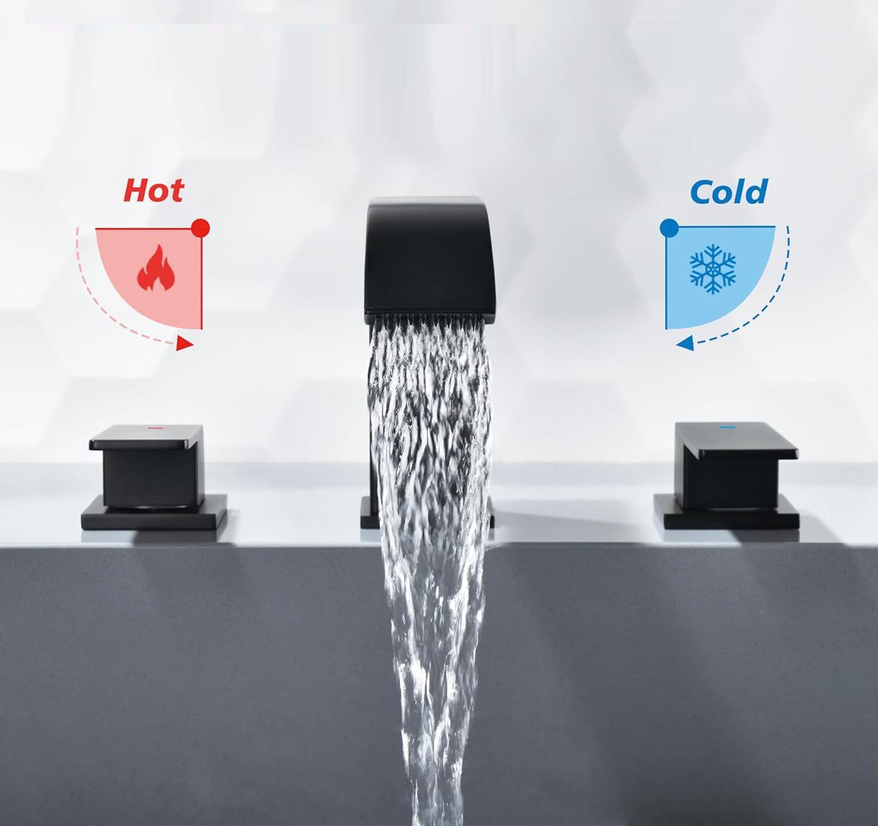 3-hole 4- inch-center widespread bathroom faucet