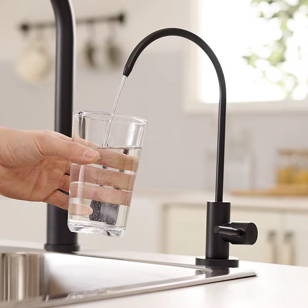 MAX Faucets Matte Black Water Filter Faucet – Single Handle, Non-Air Gap, Drinking Water & Beverage Tap