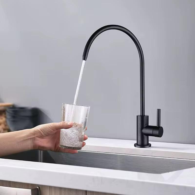 MAX Faucets Matte Black Water Filter Faucet – Single Handle, Non-Air Gap, Drinking Water & Beverage Tap