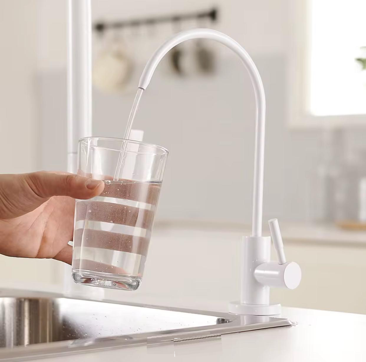 MAX Faucets White Water Filter Faucet – Single Handle, Non-Air Gap, Drinking Water & Beverage Tap