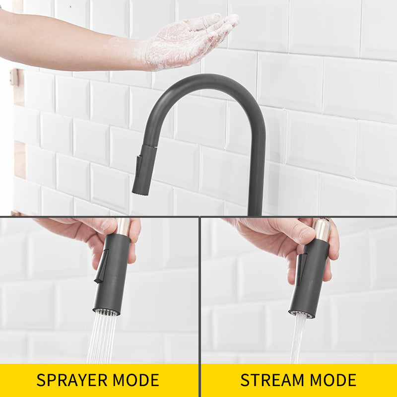 Smart Touch Kitchen Faucet 16" Single Handle Pull-Out – Matte Black Finish | MAX Faucets