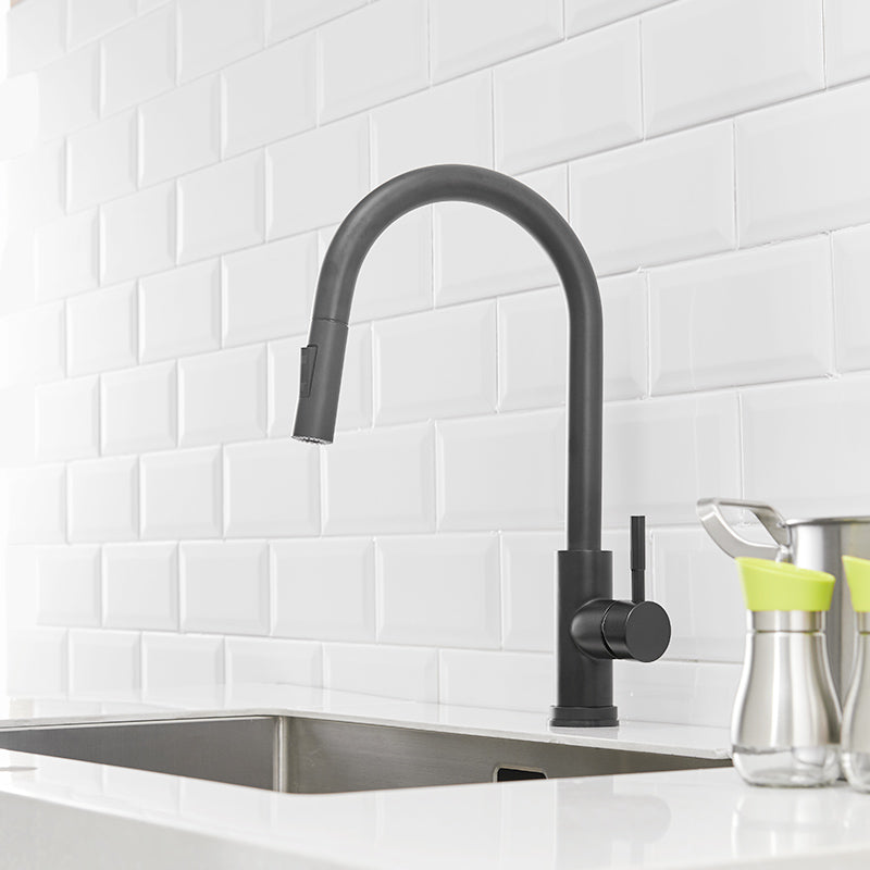 Smart Touch Kitchen Faucet 16" Single Handle Pull-Out – Matte Black Finish | MAX Faucets