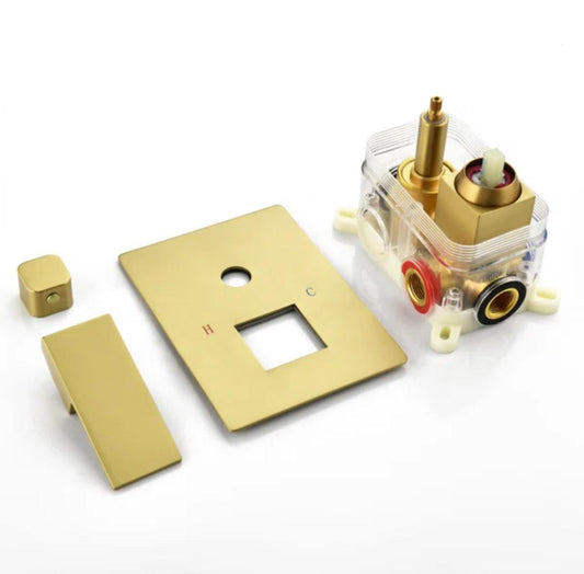 Pressure Balance Shower Valve Two Function Brushed Gold