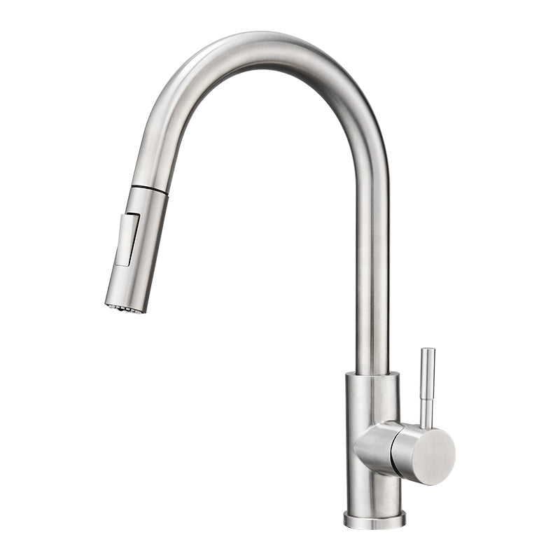 Smart Touch Kitchen Faucet 16" Single Handle Pull-Out – Brushed Nickel Finish | MAX Faucets