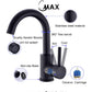 Bathroom Faucet With Pop-UP Drain Side Handle Matte Black Finish