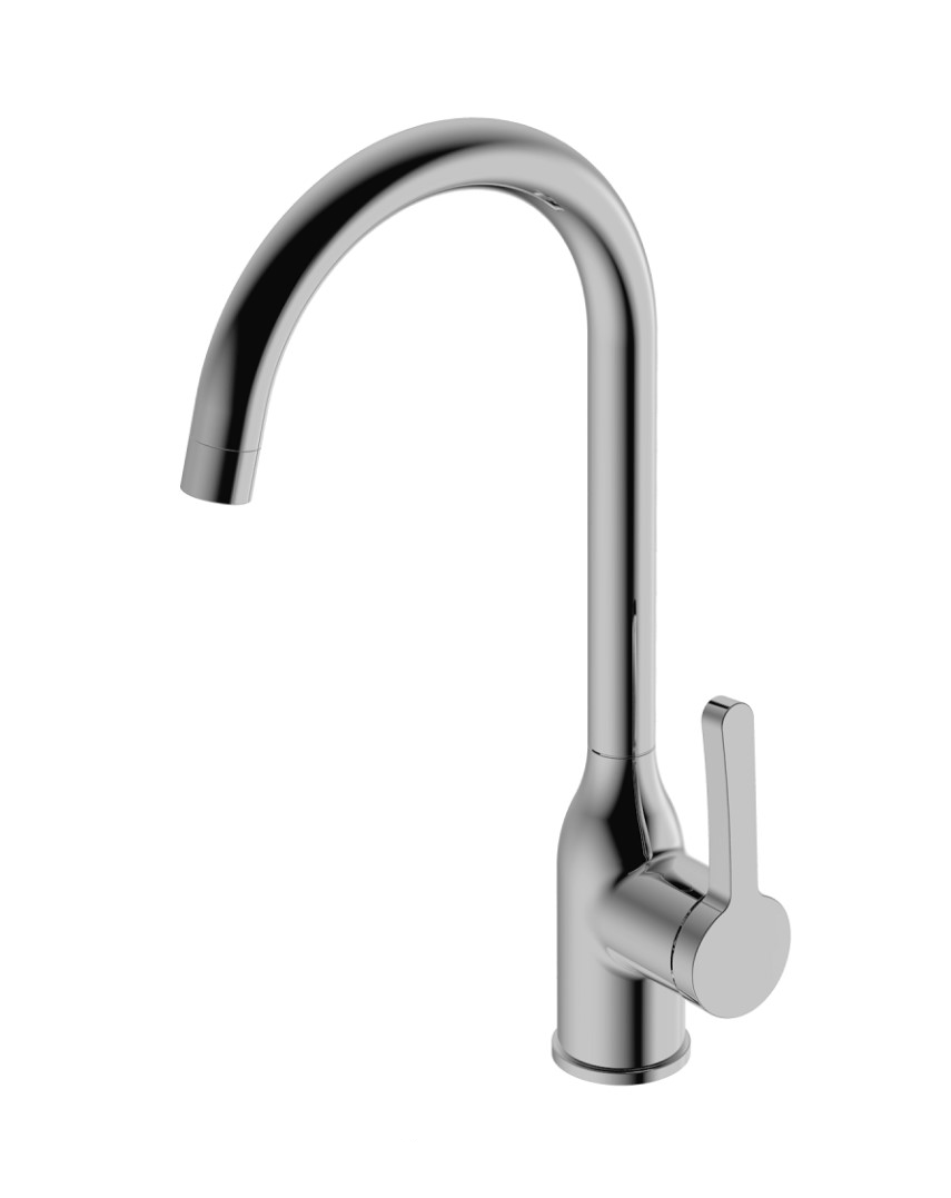 Swivel Kitchen Faucet Single Handle 15" Chrome Finish