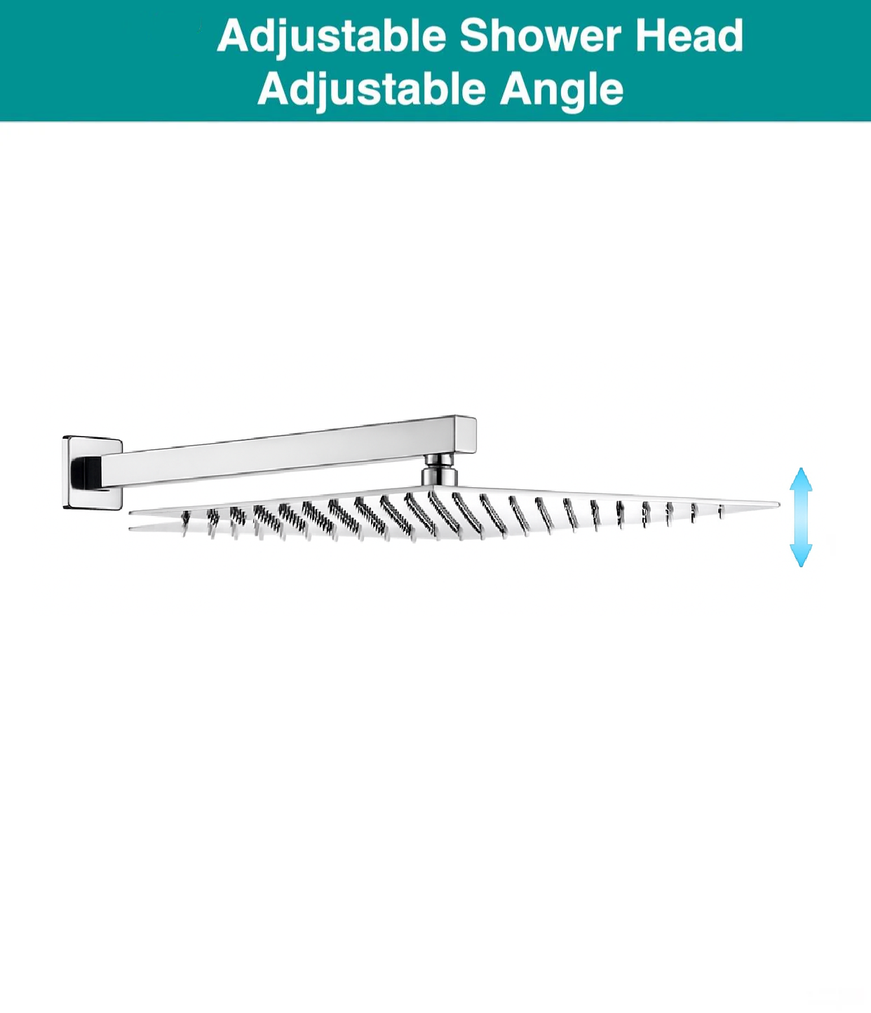 Adjustable Shower Head Chrome Finish 