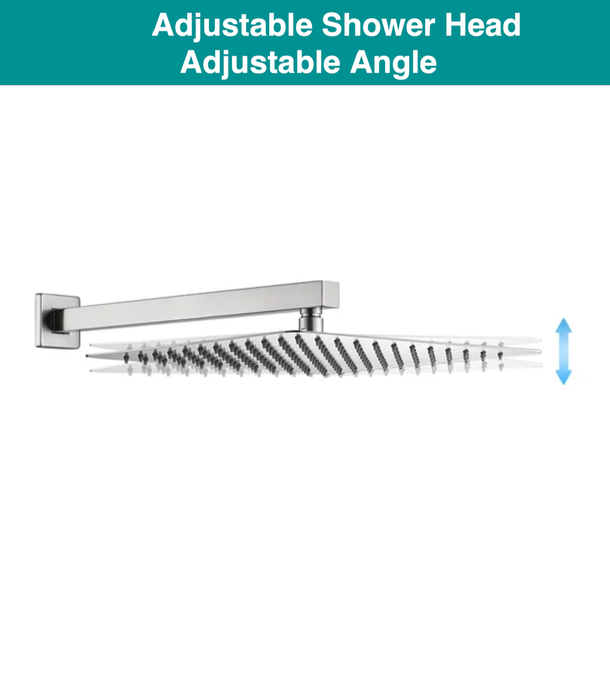 Adjustable Shower Head Chrome Finish 