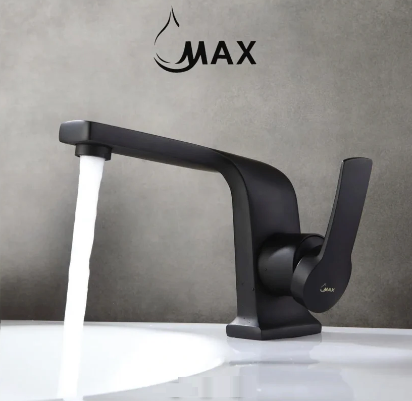 MAX Faucets | Ultra-Modern Bathroom Faucet with Side Handle – Matte Black