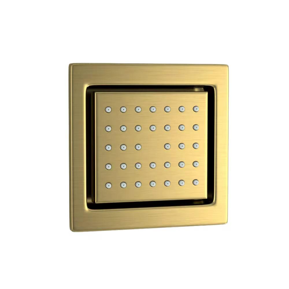 Concealed Rainfall Shower Body Jet Massage with Movable Off Position – Brushed Gold Finish | MAX Faucets
