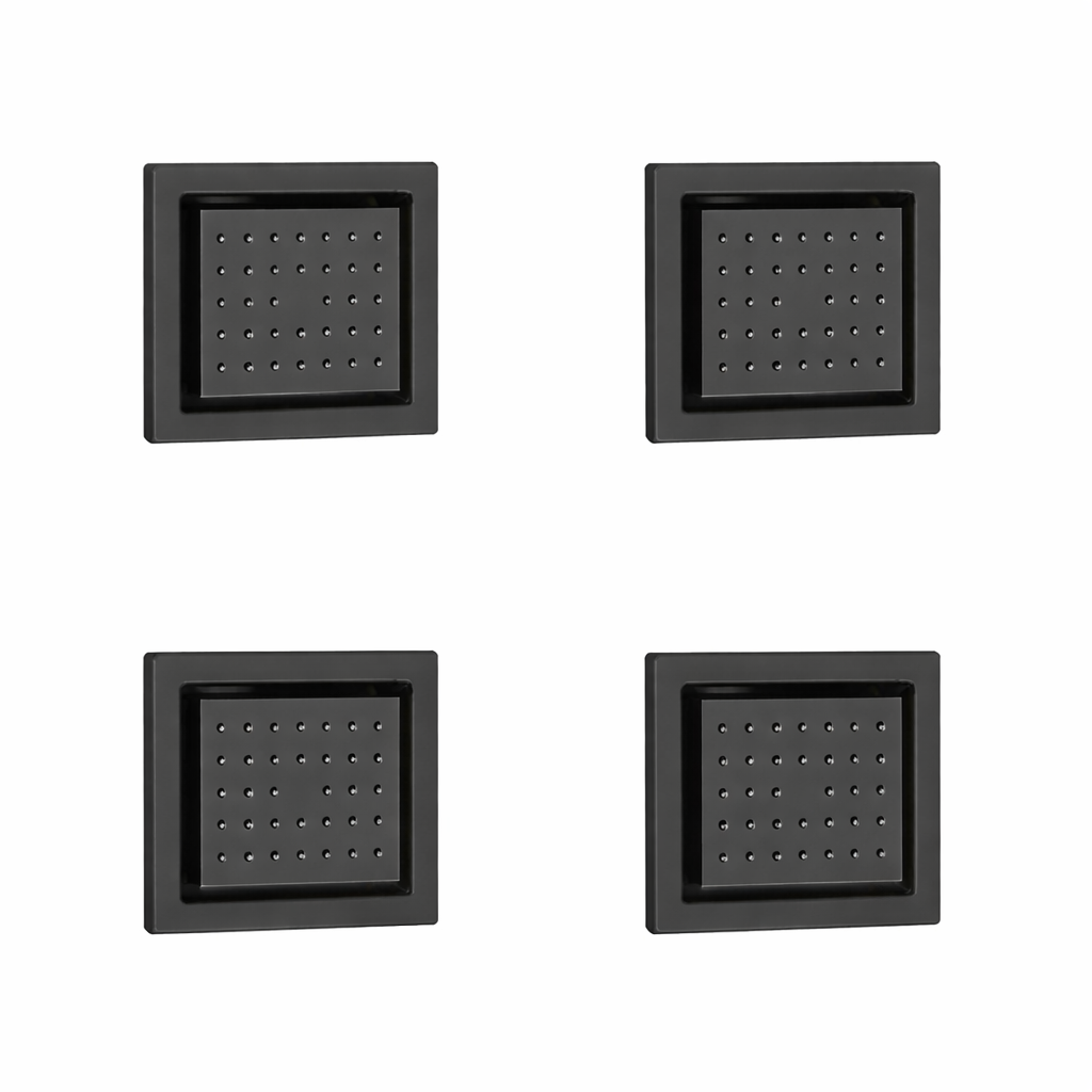 Concealed Rainfall Shower Body Jet Massage with Movable Off Position – Matte Black Finish | MAX Faucets