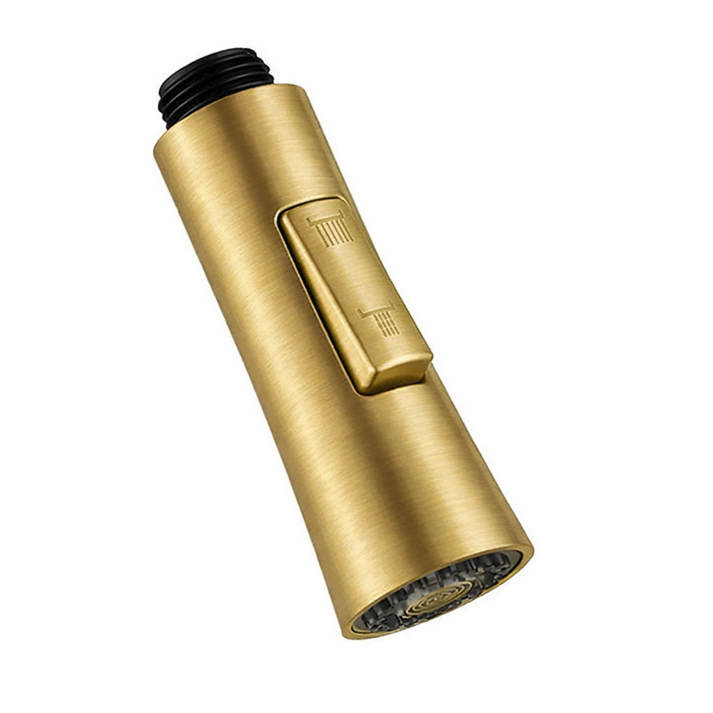 Dual-Function Kitchen Faucet Replacement Spray Head – Brushed Gold