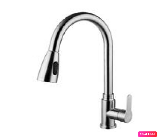 Single Handle Pull-Out Kitchen Faucet 16.5" In Brushed Nickel Finish