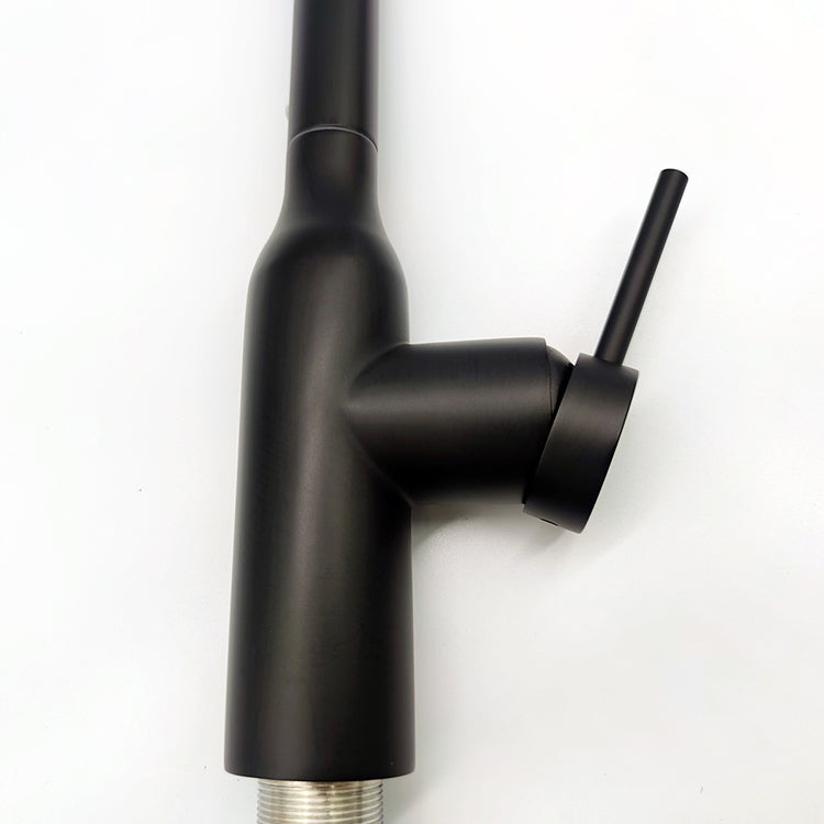 MAX Faucets | 18" High-Arc Pull-Out Kitchen Faucet – Single Handle, Matte Black Finish