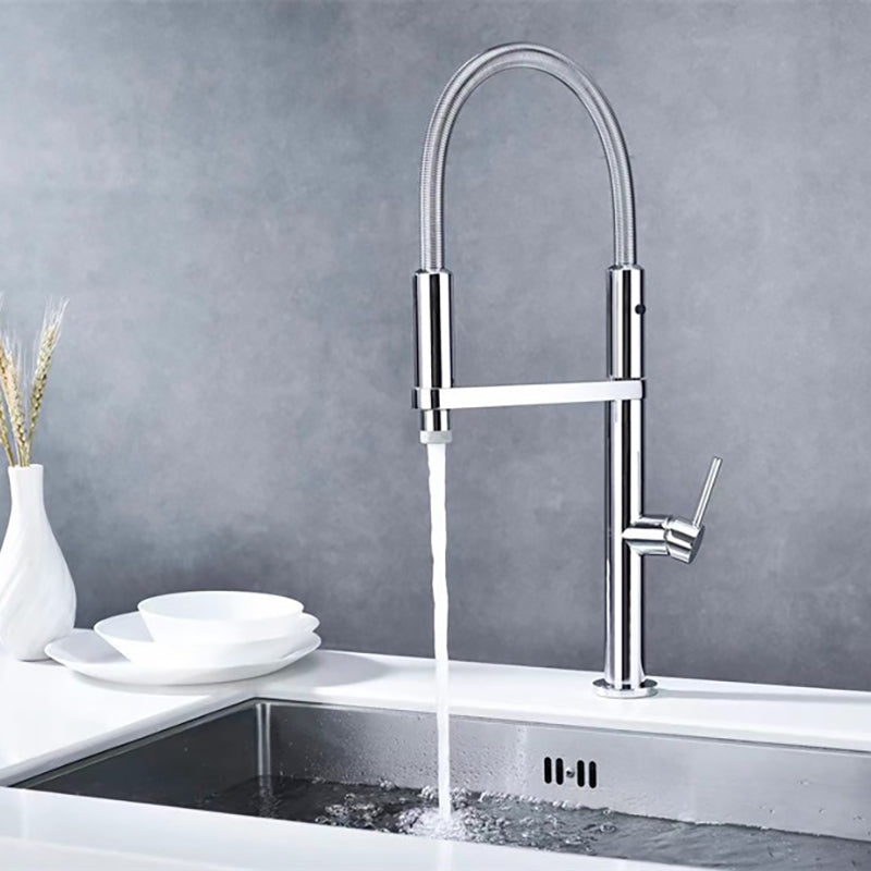 Pull-Down Kitchen Faucet Magnetic Jointed Flexible 20" Chrome Finish