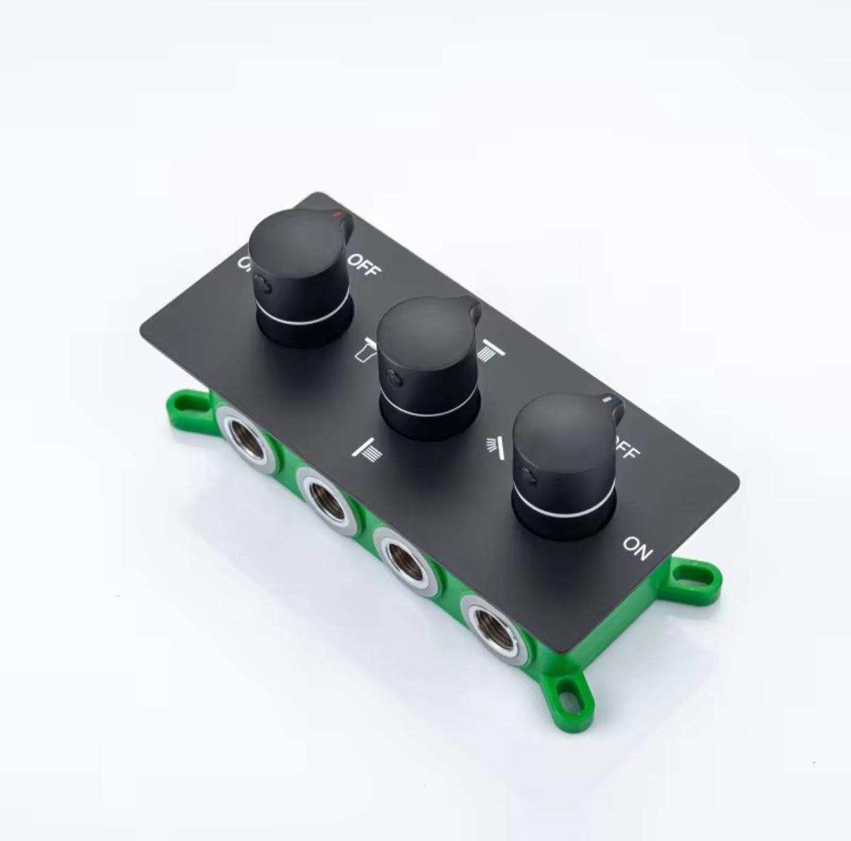 Four-Function Pressure Balance Shower Valve Matte Black