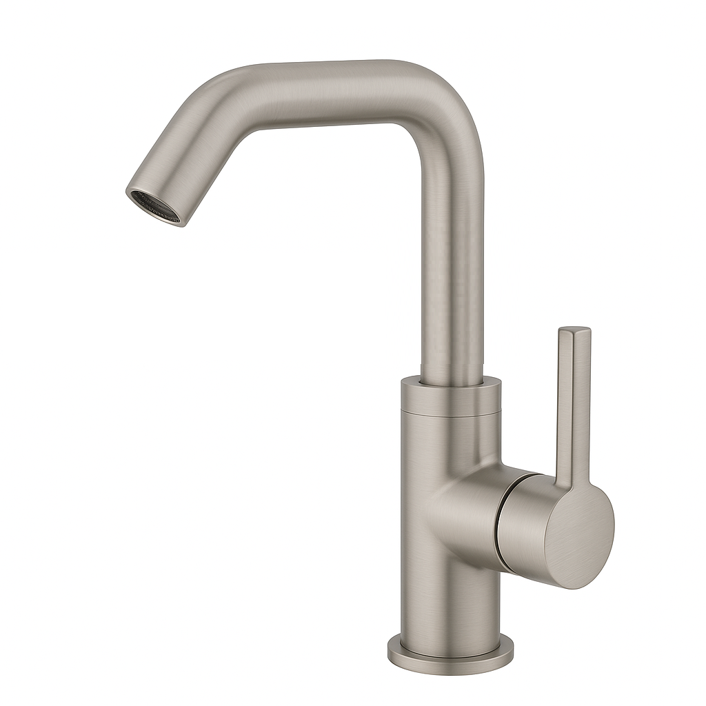 Bathroom Faucet Swivel Spout Side Handle – Brushed Nickel Finish | MAX Faucets