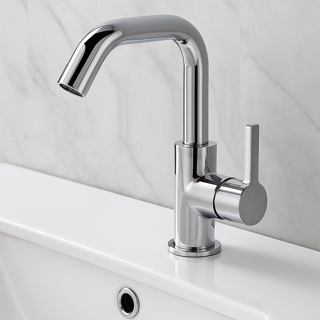 Bathroom Faucet Swivel Spout Side Handle – Chrome Finish | MAX Faucets