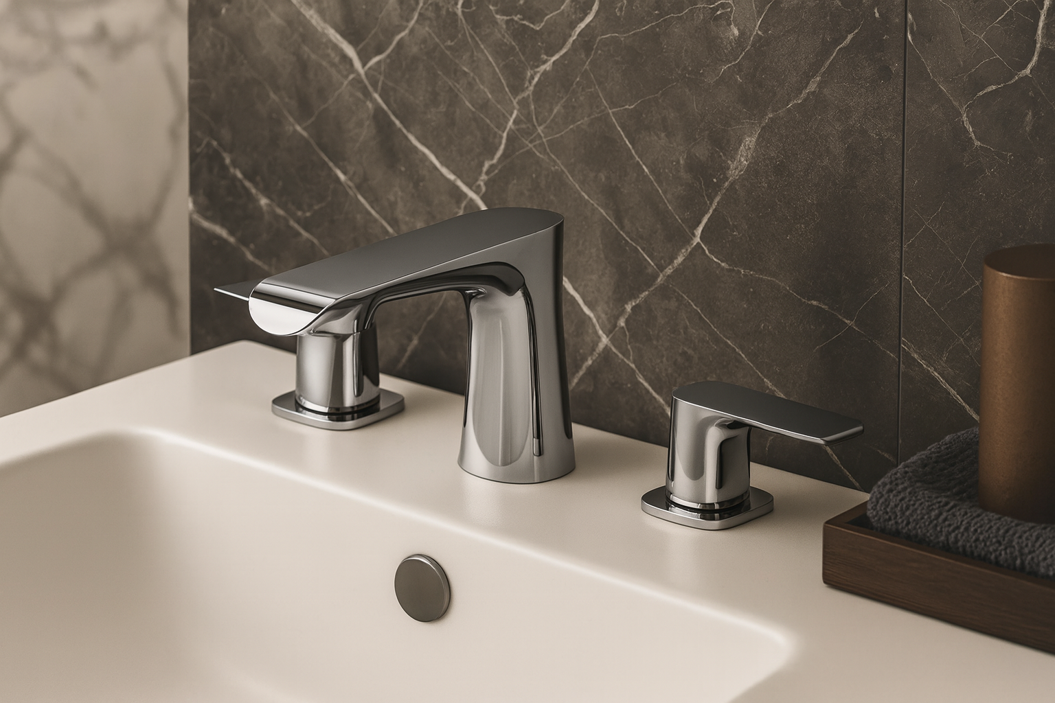 Two Handle Widespread Bathroom Faucet – Chrome Finish | MAX Faucets