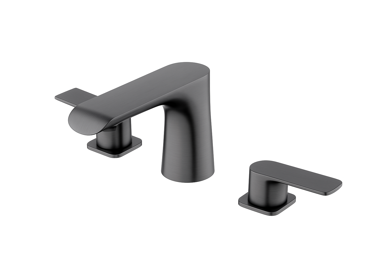 Two Handle Widespread Bathroom Faucet – Gun Black Finish | MAX Faucets