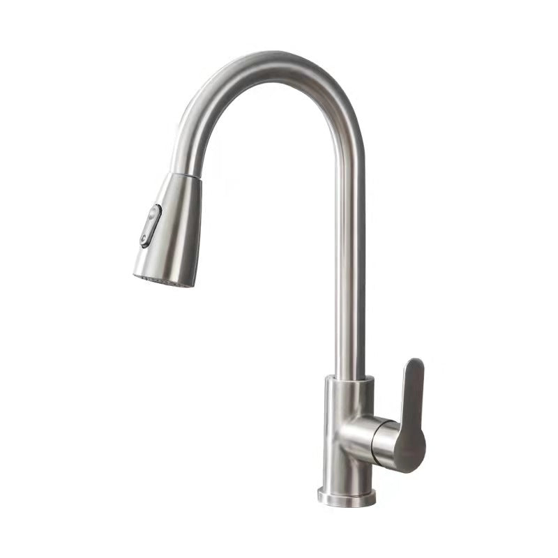 Pull-Out Kitchen Faucet Single Handle 16" Brushed Nickel Finish