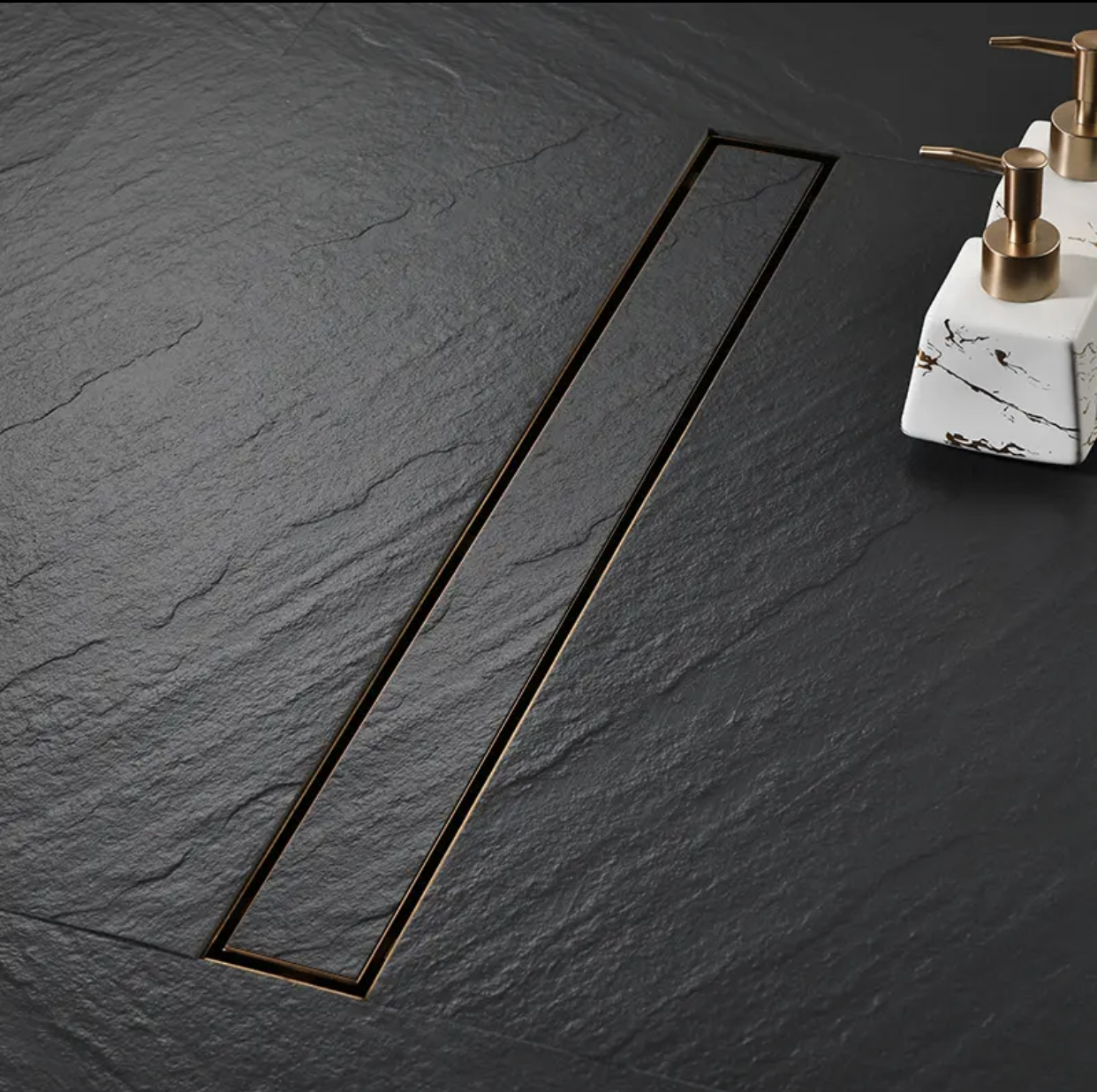 MAX Faucets | 30-Inch Linear Shower Drain with Cover – Matte Black Finish