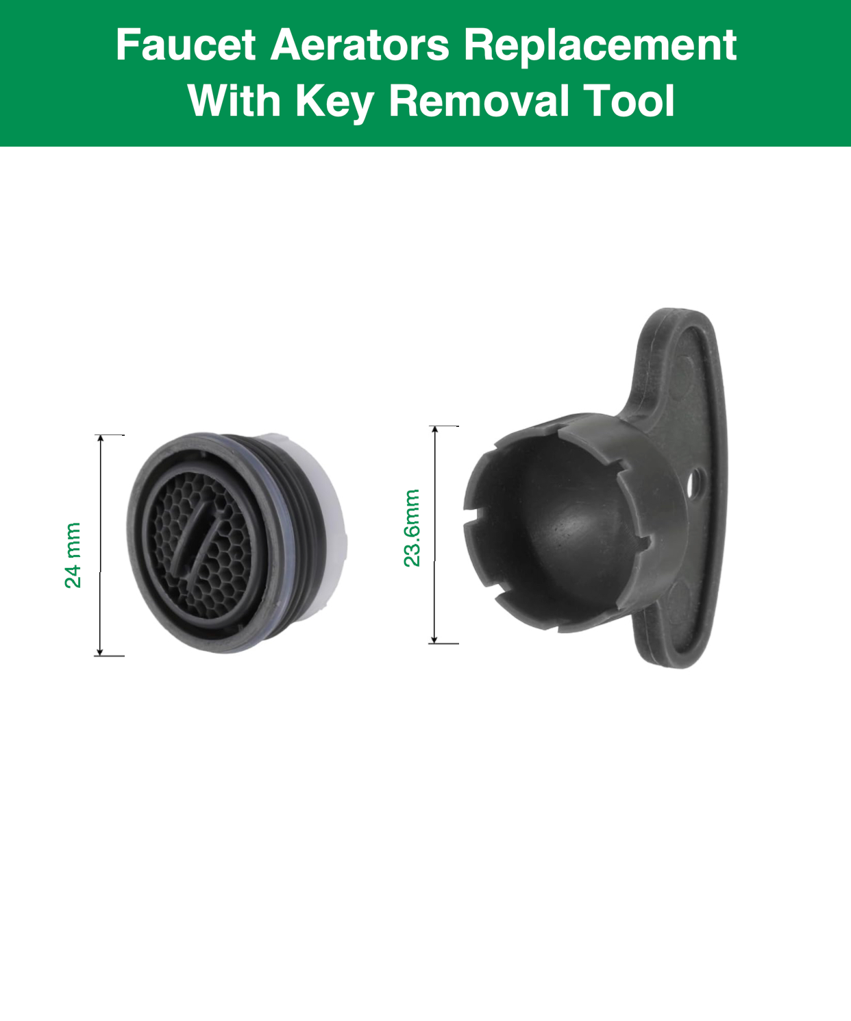 Faucet Aerators Replacement With Key Removal Tool 24 mm – MAX Faucets