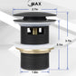 Freestanding Bathtub Drain Metal, Matte Black Finish