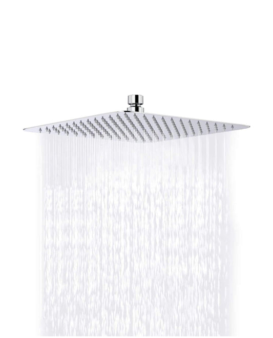 Square Shower Head High Pressure Ultra-Thin 10" In Chrome Finish