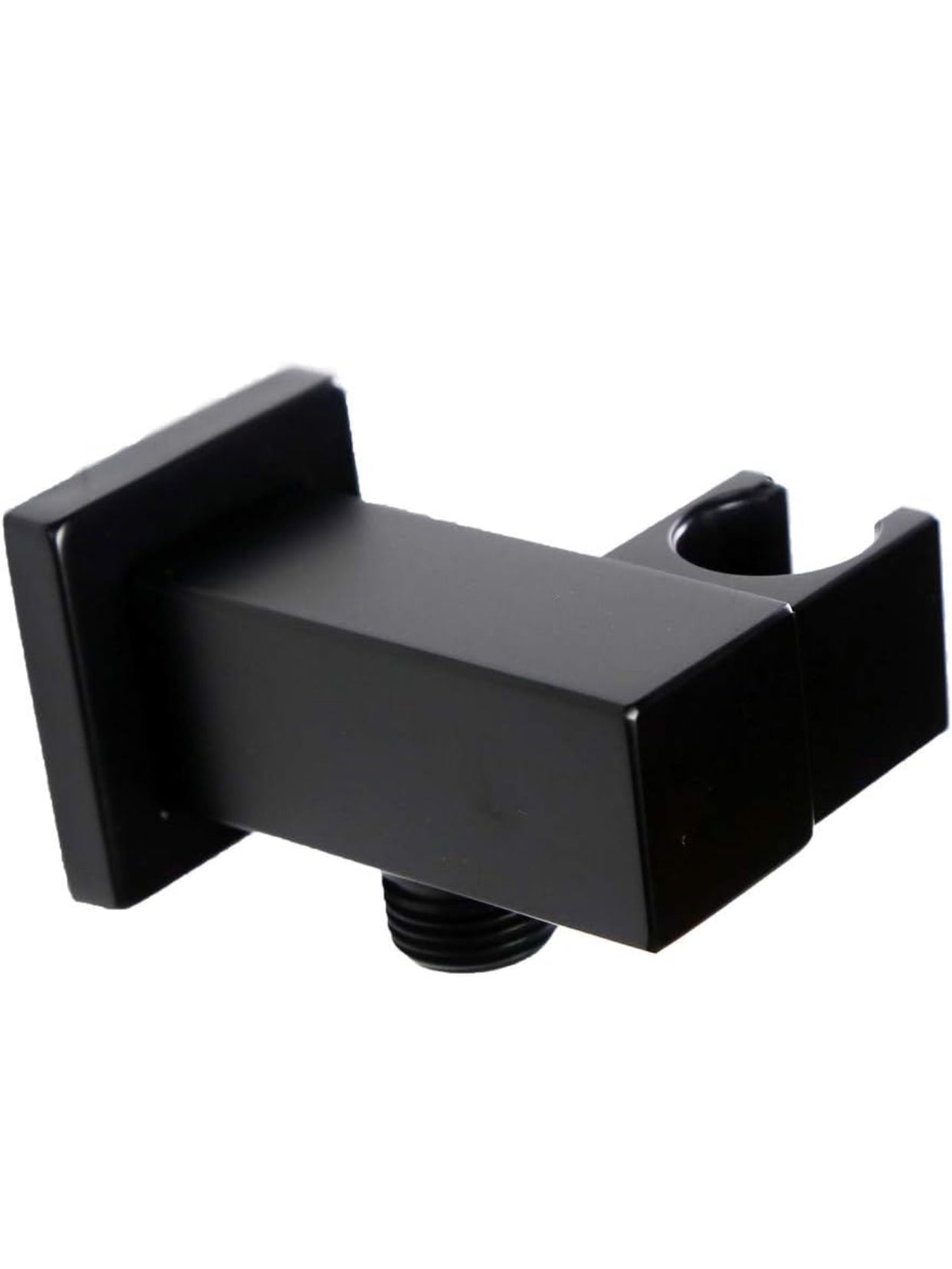 Square Outlet Elbow Shower Wall Mounted with Adjustable Handheld Shower Head Holder Matte Black finish