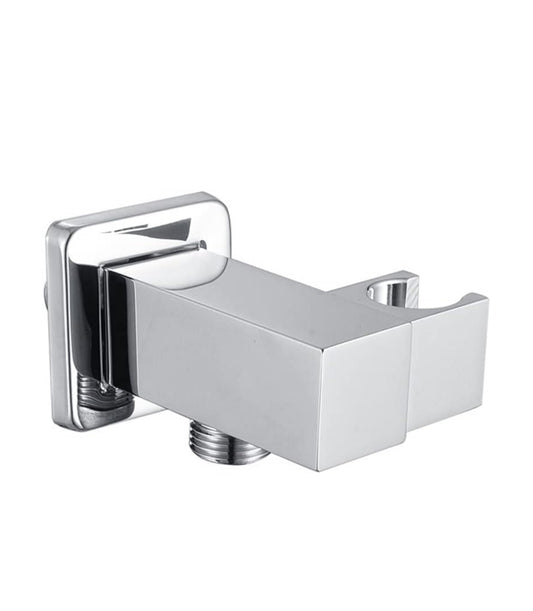 Square Outlet Elbow Shower Wall Mounted with Adjustable Handheld Shower Head Holder Chrome finish