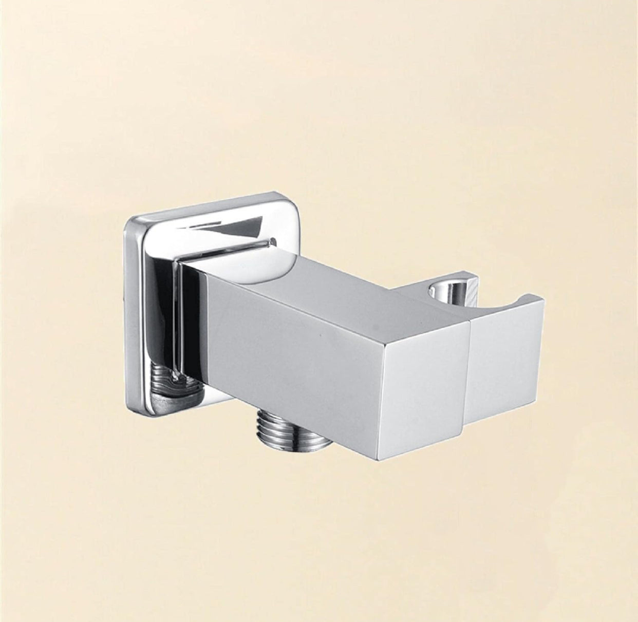 Square Outlet Elbow Shower Wall Mounted with Adjustable Handheld Shower Head Holder Chrome finish