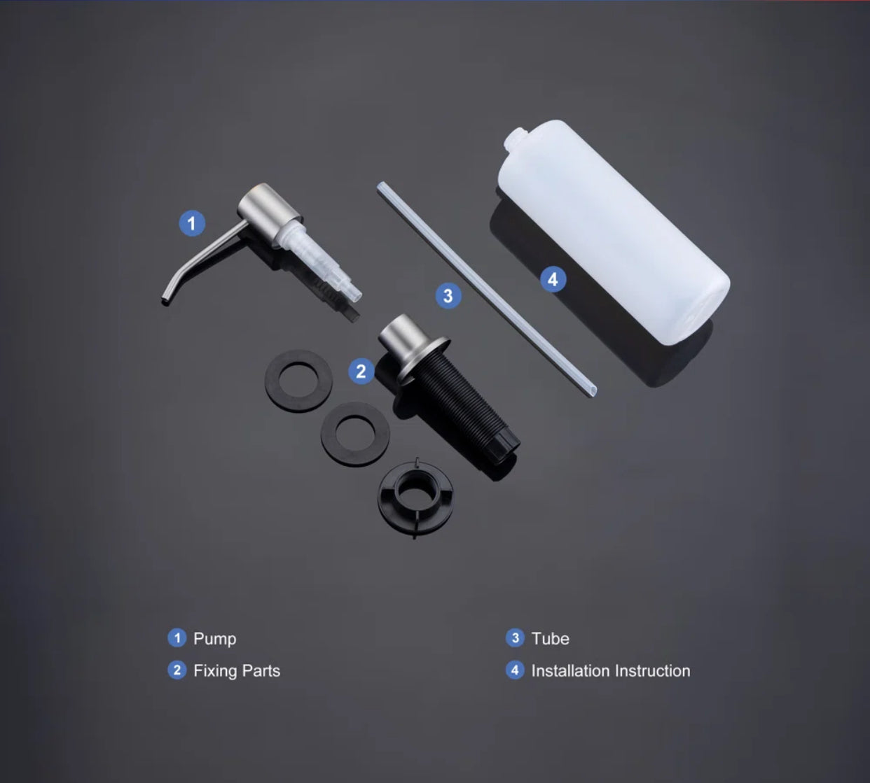 Soap & Lotion Dispenser Brushed Nickel Finish