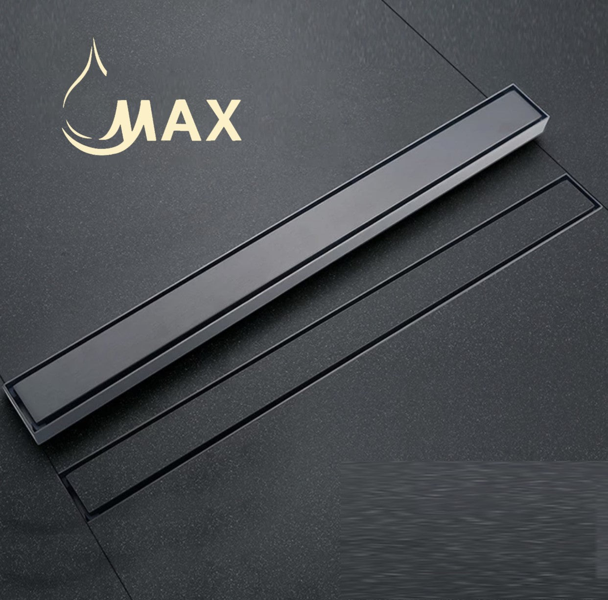 MAX Faucets | 30-Inch Linear Shower Drain with Cover – Chrome Finish