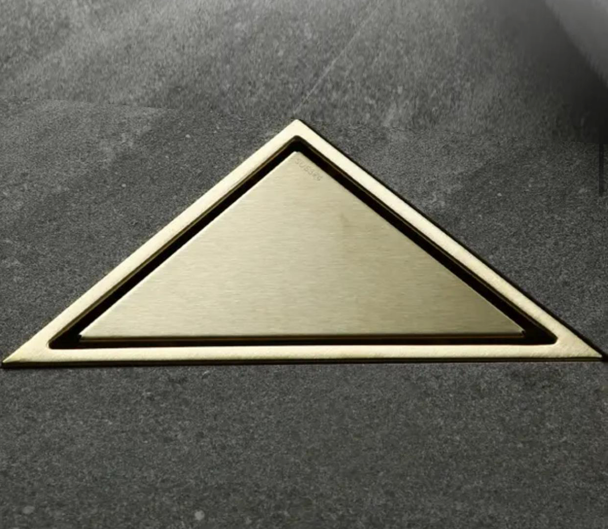 Corner Shower Drain Tile-In 6 inches Brushed Gold